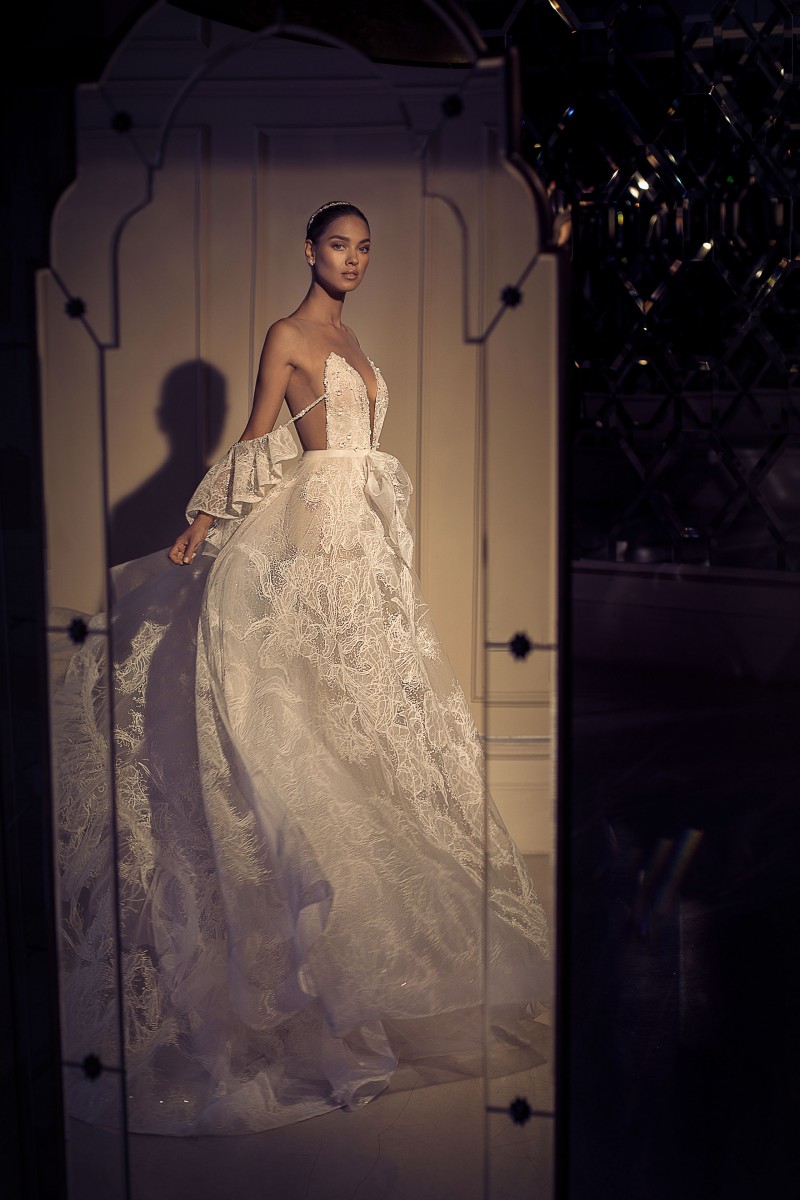 elihav sasson wedding dresses off shoulder lace beads backless chapel bridal gowns plus size beach wedding dress robe de marie