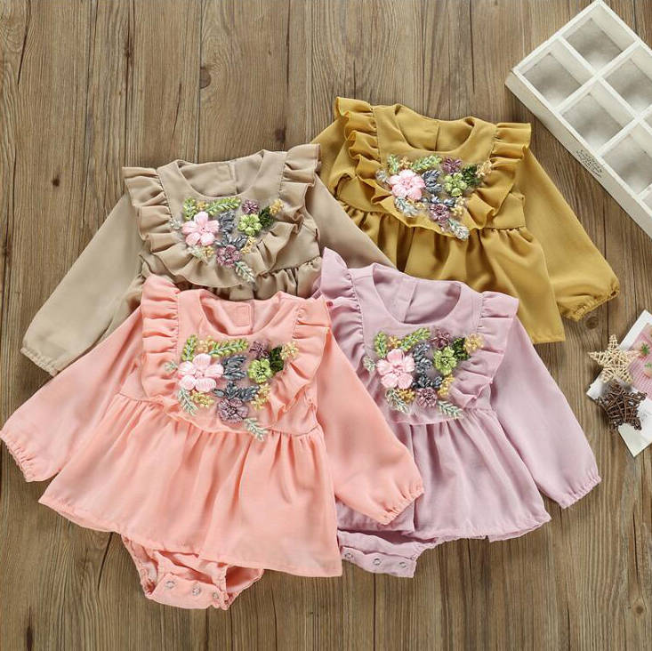 Baby Girls Rompers Clothes Toddle 3D Flowers Jumpsuits Newborn Triangle Onesies Infant Fashion Bodysuits Kids Princess Cotton Tops D6285, Mixed colors;random delivery
Baby Girls Rompers Clothes Toddle 3D Flowers Jumpsuits Newborn Triangle Onesies Infant Fashion Bodysuits Kids Princess Cotton Tops D6285, Mixed colors;random delivery