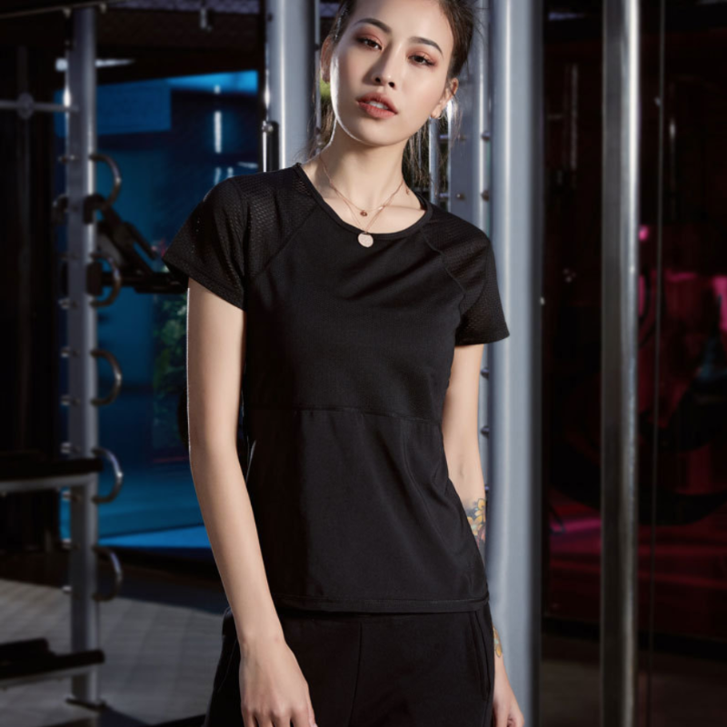 W Plus Size Mesh Yoga Top Round Neck Fitness Running Shirt Women Yoga Tops Shirts Workout Top Sport T-Shirts 3XL, Black
W Plus Size Mesh Yoga Top Round Neck Fitness Running Shirt Women Yoga Tops Shirts Workout Top Sport T-Shirts 3XL, Black