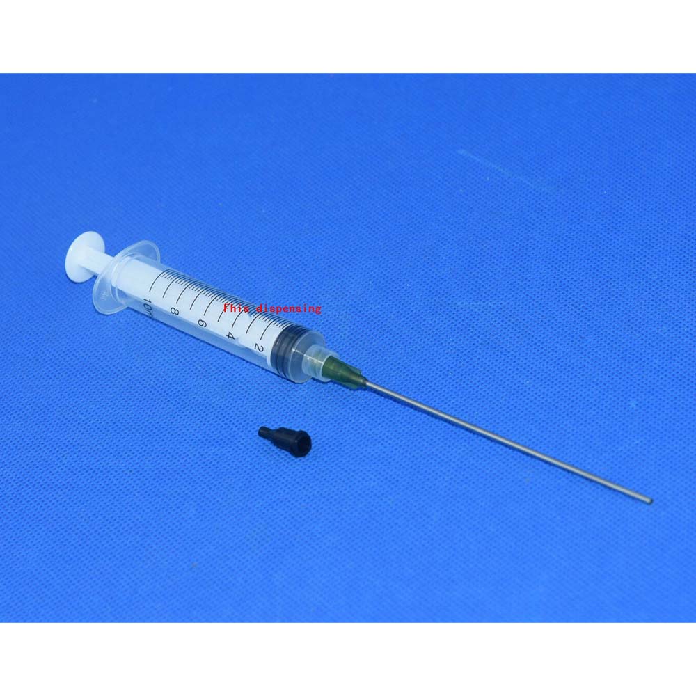 10ml 10cc Syringe 14G Tip Needle Length 10cm Cap Pack of 10