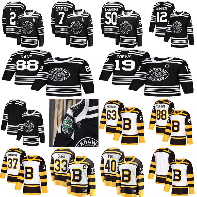 2019 Winter Classic Chicago Blackhawks Boston Bruins Toews DeBrincat Patrick Kane Seabrook Crawford Pastrnak Bergeron Marchand Chara hockey, White
2019 Winter Classic Chicago Blackhawks Boston Bruins Toews DeBrincat Patrick Kane Seabrook Crawford Pastrnak Bergeron Marchand Chara hockey, White