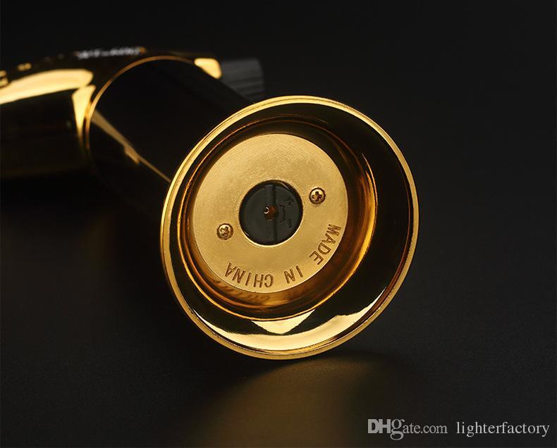 Arrival Torch Turbo New Spray Gun Jet Butane Cigar Cigarette 1300 C Windproof Lighter No Gas W260202