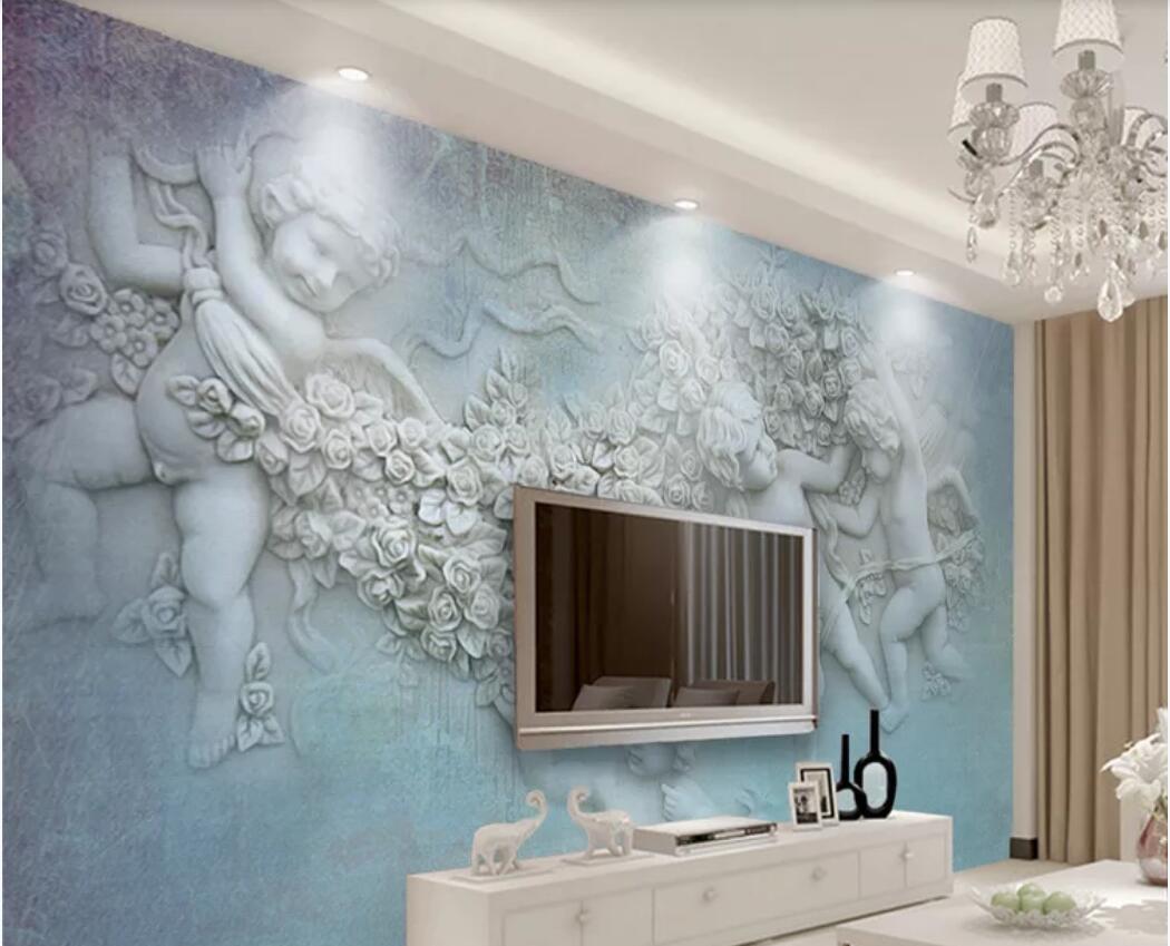 3d wallpaper custom photo mural European little angel cupid TV background wall home decor wall art pictures, Non-woven fabric
3d wallpaper custom photo mural European little angel cupid TV background wall home decor wall art pictures, Non-woven fabric