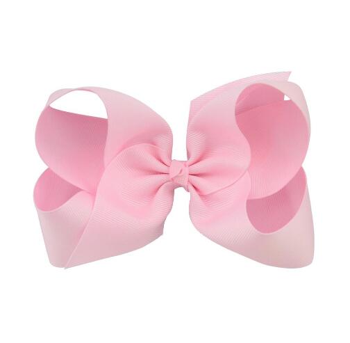 40 Color 6 inch Boutique Solid Ribbon Grosgrain Hair Bow With Clips For Kids Girls Handmade Hair Accessories