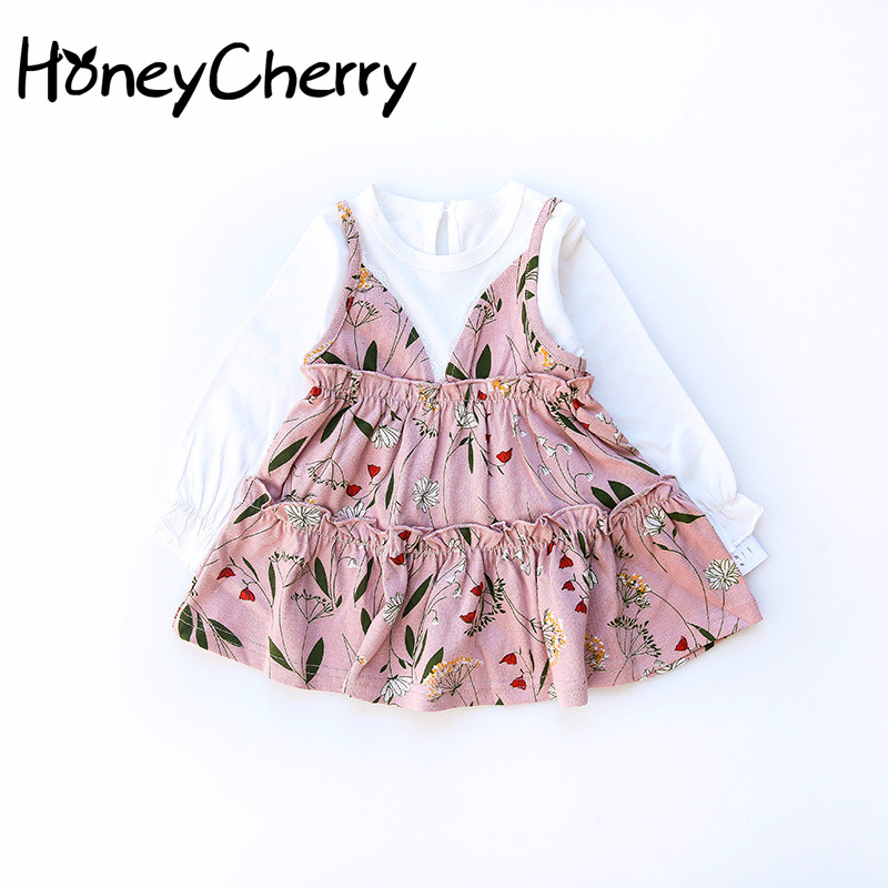 2020 Spring and Autumn Girls' Dress Children's Floral Stitching Fake Two-Piece dress Infant Long-Sleeved, Green
2020 Spring and Autumn Girls' Dress Children's Floral Stitching Fake Two-Piece dress Infant Long-Sleeved, Green