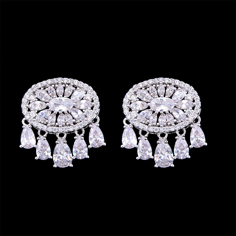 Godki Lucky Evil Eye Tears Full Mirco Paved Microl Zirconia Naija Wedding Earring Fashion Jewelry Y19050901
