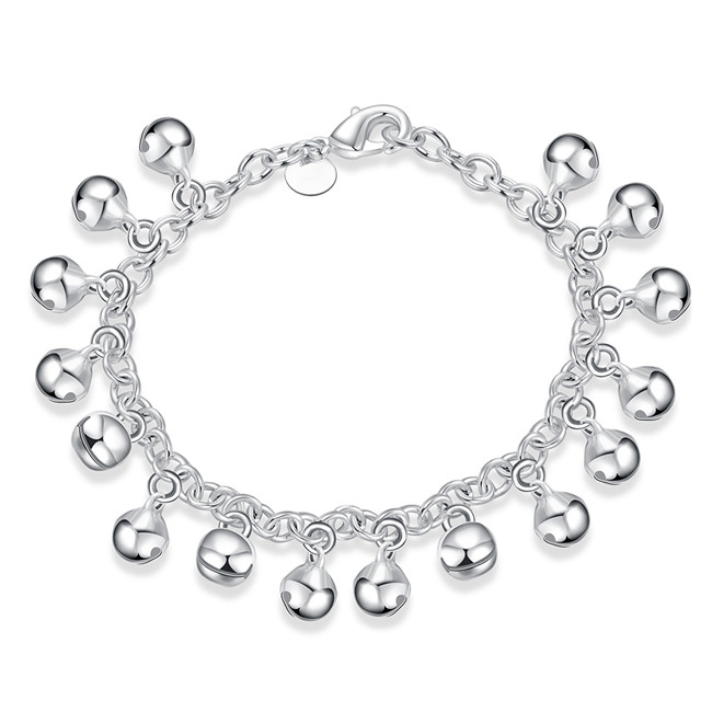 Hot sale best gift 925 silver Jingle bracelets DFMCH056, brand new fashion 925 sterling silver plated Chain link bracelets