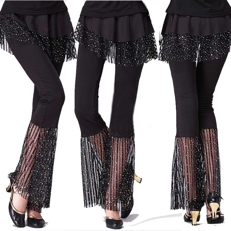 Woman Latin Dance Costume Long Pants Women Ballroom Dancer Practice Trousers for Rumba/Samba/Salsa/Tango/Cha Cha/Flamenco Dance, Black
Woman Latin Dance Costume Long Pants Women Ballroom Dancer Practice Trousers for Rumba/Samba/Salsa/Tango/Cha Cha/Flamenco Dance, Black