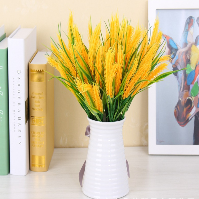 35cm 5PC Simulation plant seedlings rice fake flower plastic small flower family decorations, Yellow
35cm 5PC Simulation plant seedlings rice fake flower plastic small flower family decorations, Yellow