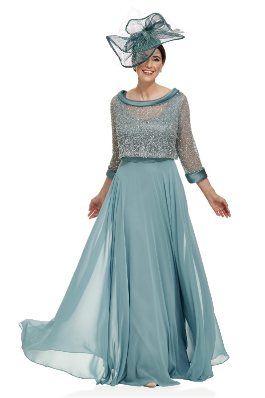 Modest Joyceyoungcollections Scoop 3/4 Long Sleeve Mother Of The Bride Dress With Jacket Tulle Mother Dress Formal Evening Gowns