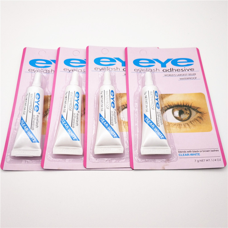 Dark & White Eye Lash Glue Makeup Adhesive Waterproof False Eyelashes Adhesives with packing Practical Eyelash