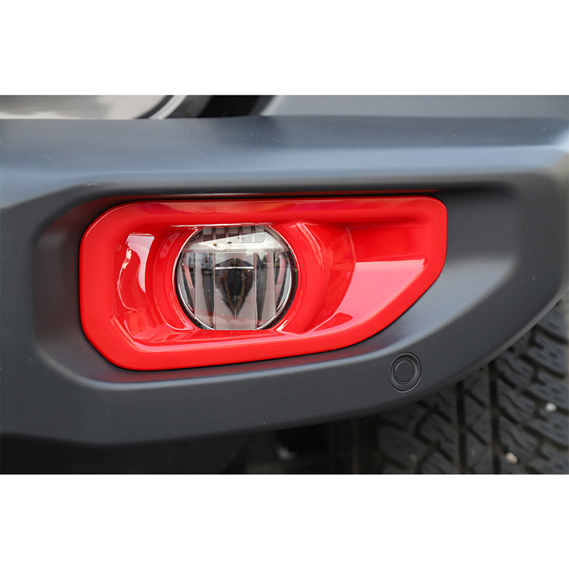 ABS Front Bumper Fog Light Decoration Red For Jeep Wrangler JL Sahara 2018+ Auto Internal Accessories