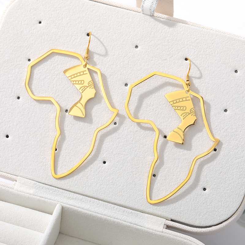 Stainless Steel Africa Map Earrings for Women Men Gold Color Ethiopian Jewelry African Hip-hop Earrings Party Gift Punk Brincos
Stainless Steel Africa Map Earrings for Women Men Gold Color Ethiopian Jewelry African Hip-hop Earrings Party Gift Punk Brincos