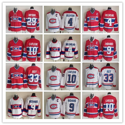 Cheap Vintage Montreal Canadiens Hockey 10 Guy Lafleur 4 Jean Beliveau 9 Maurice Richard 29 Ken Dryden 33 PATRICK ROY Embroidery Jerseys, Black;red
Cheap Vintage Montreal Canadiens Hockey 10 Guy Lafleur 4 Jean Beliveau 9 Maurice Richard 29 Ken Dryden 33 PATRICK ROY Embroidery Jerseys, Black;red