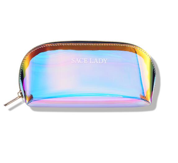 SACE LADY Transparent Cosmetic Bag Fashion Travel Makeup Bag Zipper Make Up Organizer Pouch Toiletry Makeup Case Pouch