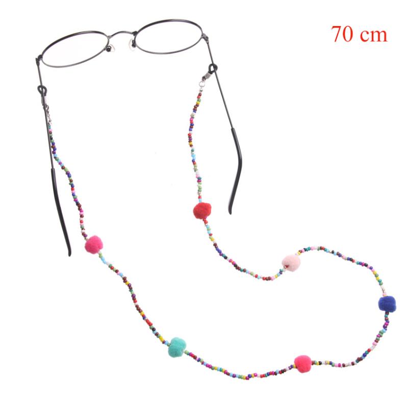 70 cm Charm Pompon Ball Colorful Beaded Eyeglass Eyewears Sunglasses Reading Glasses Chain Cord Holder Neck Strap Rope
70 cm Charm Pompon Ball Colorful Beaded Eyeglass Eyewears Sunglasses Reading Glasses Chain Cord Holder Neck Strap Rope
