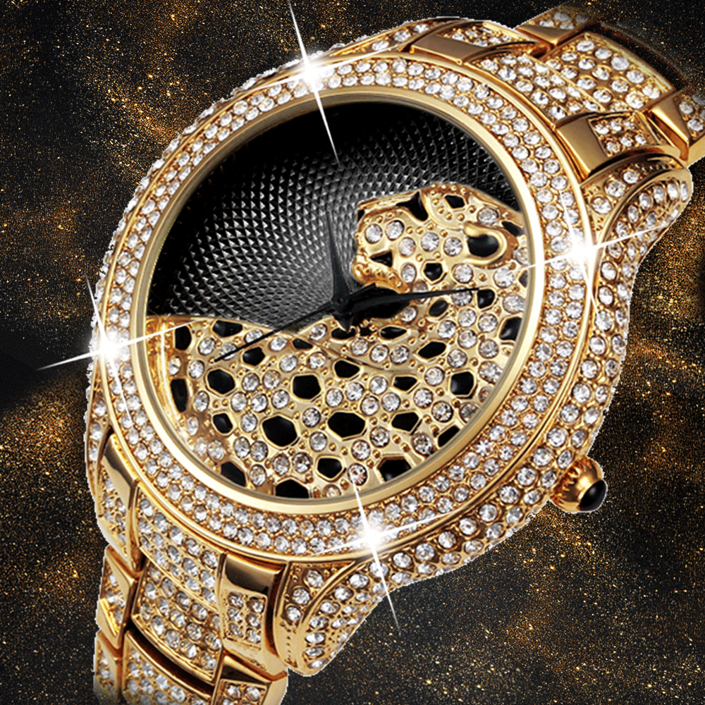 Relogio Masculino Miss Fox Brand Luxury Watch Men Fashion Waterproof Gold Silver Diamond Quartz Wristwatch Clock Man Kol Saati
