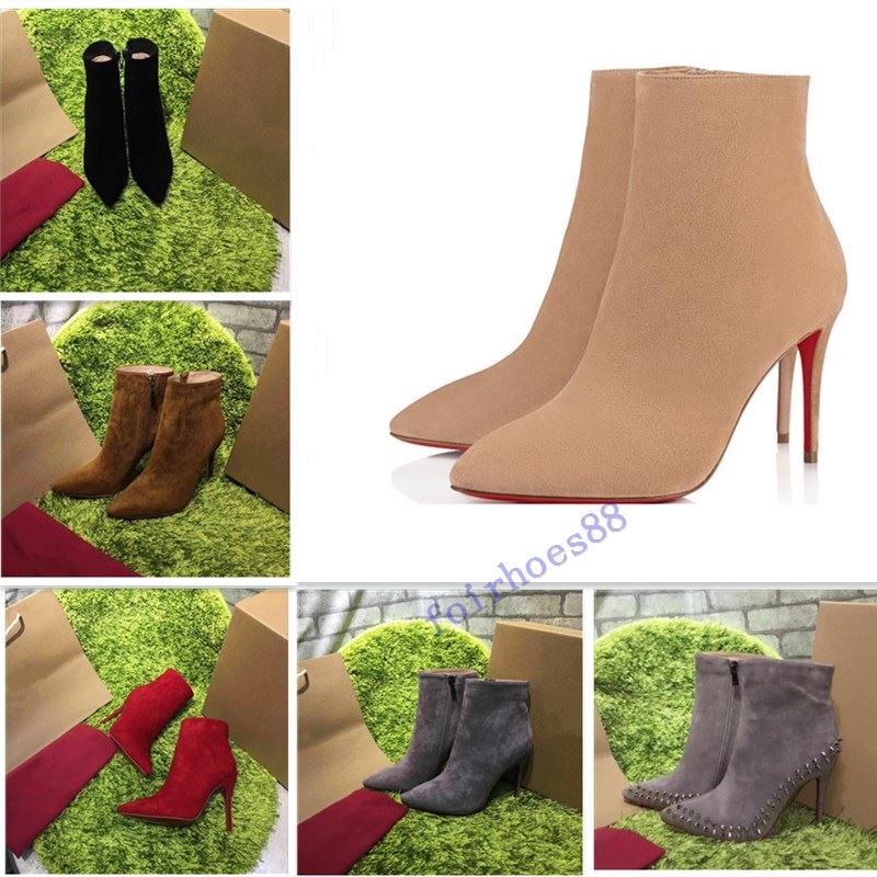 with Box New designer shoes Sexy Womens High Heels 100mm Boot Red Bottom Ankle Winter Real Leather Pumps Paris Boots Size 35-41
with Box New designer shoes Sexy Womens High Heels 100mm Boot Red Bottom Ankle Winter Real Leather Pumps Paris Boots Size 35-41