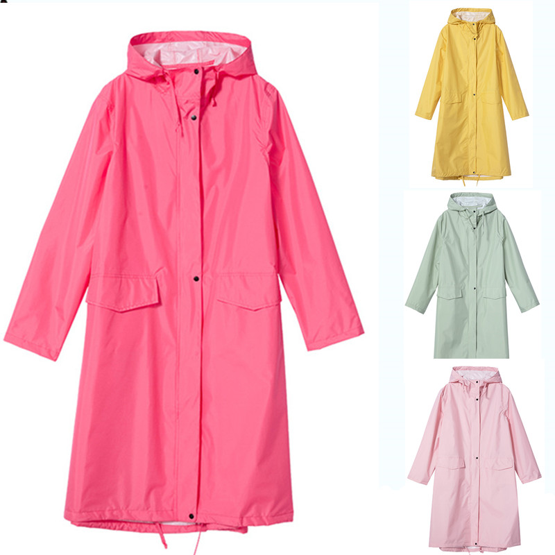 Raincoat Women Men Waterproof Windproof hooded Light Rain Coat Ponchos Jacket cloak Female Chubasqueros Mujer White Coat Inside
Raincoat Women Men Waterproof Windproof hooded Light Rain Coat Ponchos Jacket cloak Female Chubasqueros Mujer White Coat Inside