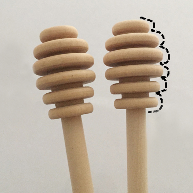 Honey Stir Bar Mixing Handle Jar Spoon Practical 1Pc Wood Dipper Long Sticks Supplies Honeys Kitchen Tools Mini Wooden Stick BH0172