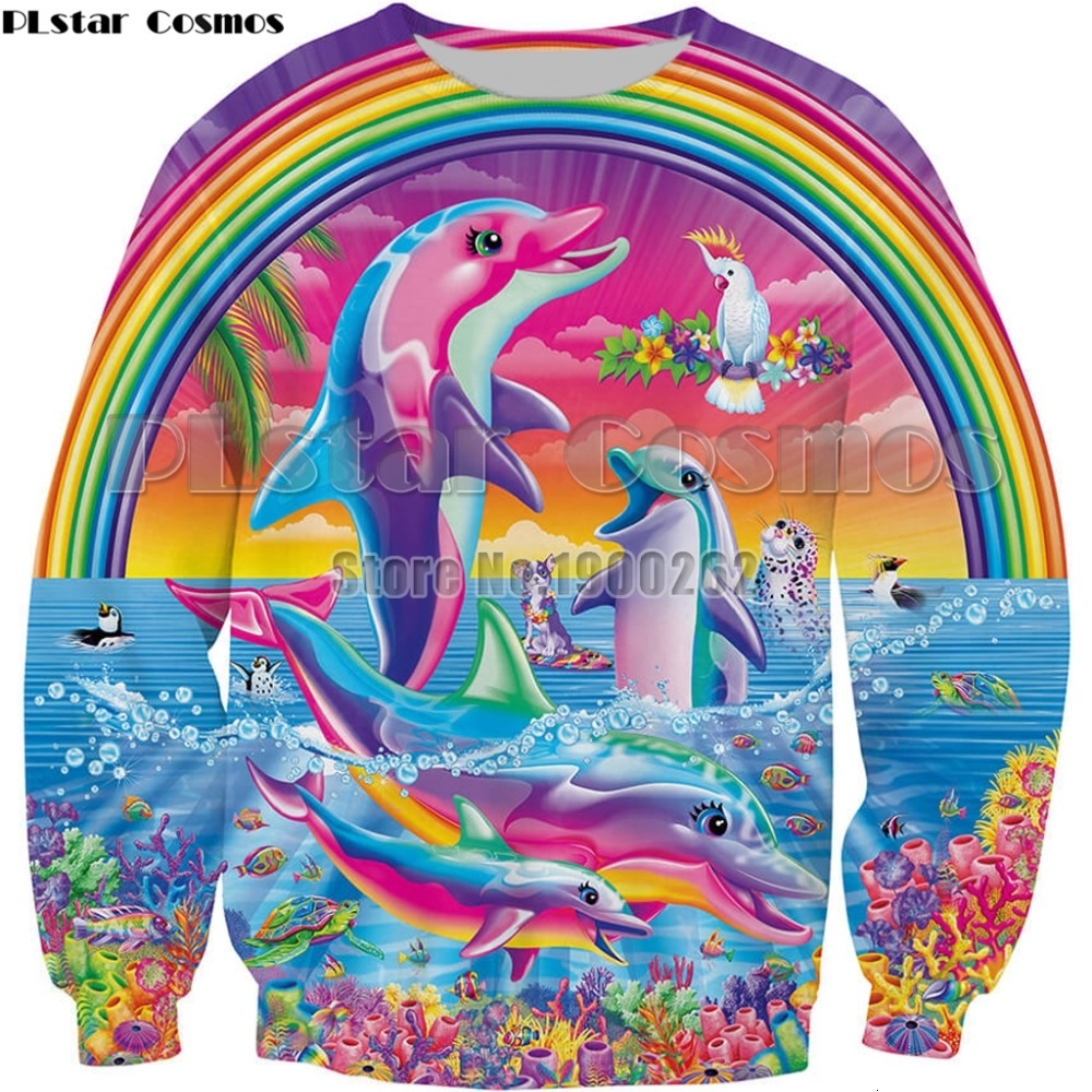 PLstar Cosmos Lisa Frank Hunter sweatshirt fashion Lisa Frank Cactus Pattern hoodies 3D print Sweatshirt Plus size S-5XL MX191113