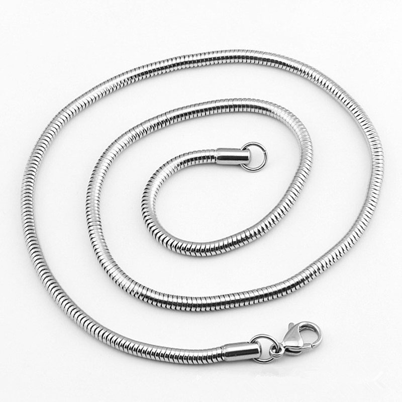 1.2mm 1.5mm 2mm 2.4mm 3.2mm Stainless Steel Snake Bone Chains For Pendant Necklaces Fashion Men's Party Jewelry
1.2mm 1.5mm 2mm 2.4mm 3.2mm Stainless Steel Snake Bone Chains For Pendant Necklaces Fashion Men's Party Jewelry
