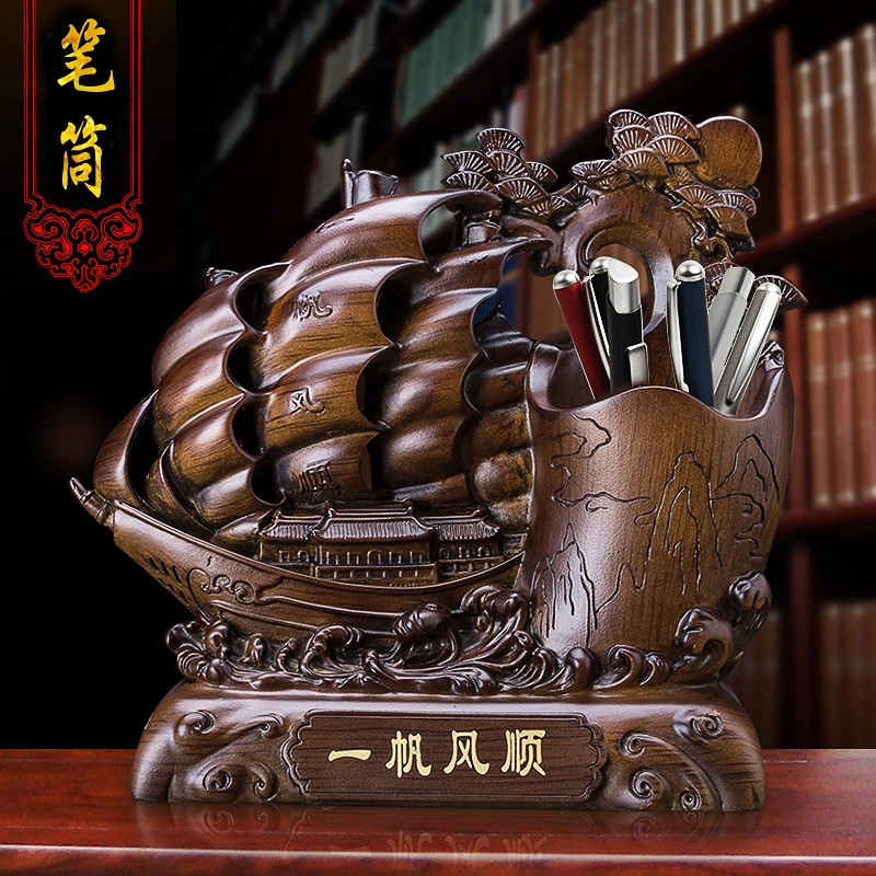 Pen Holder Creative Fashion Custom Desktop Decoration Retro Simple Chinese Style Gift for Office Supplies Storage Box, Madaochenggong sandalwood color
Pen Holder Creative Fashion Custom Desktop Decoration Retro Simple Chinese Style Gift for Office Supplies Storage Box, Madaochenggong sandalwood color