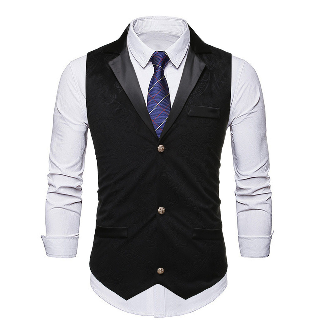 CHAMSGEND Fashion Suit Vest Men Formal Dress Vest Sleeveless Jacket Wedding Waistcoat Men Colete Masculino Herringbone Gilet, Bk
CHAMSGEND Fashion Suit Vest Men Formal Dress Vest Sleeveless Jacket Wedding Waistcoat Men Colete Masculino Herringbone Gilet, Bk