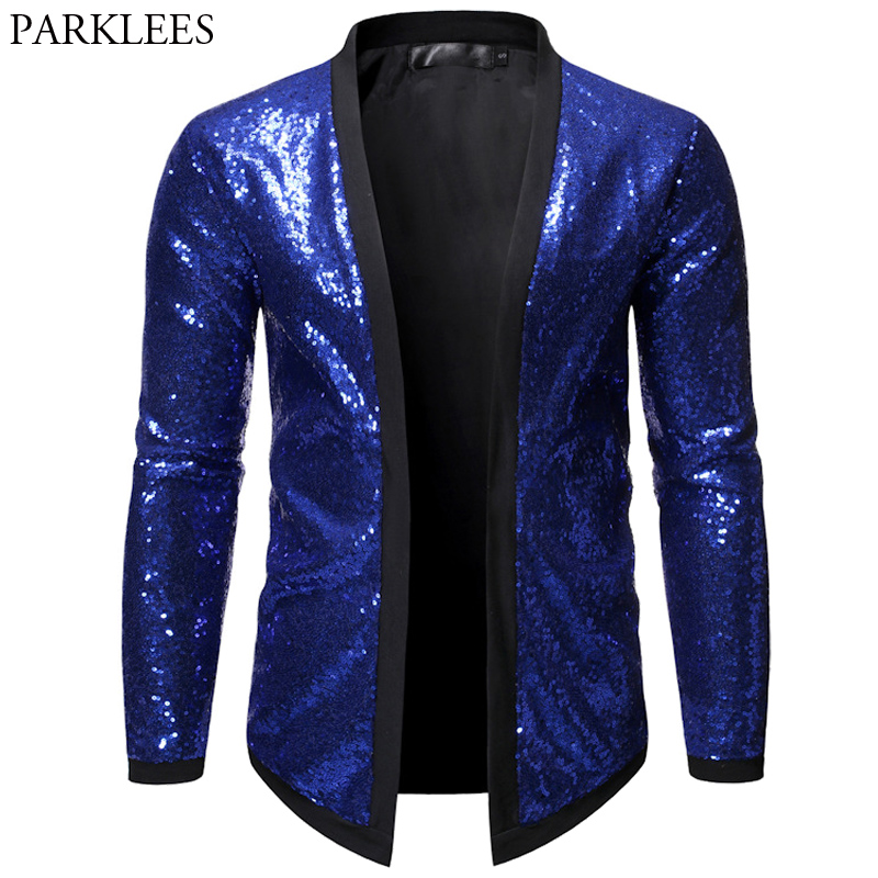 Sequin Bomber Jacket Men Red Shiny Glitter Jackets Men Cardigan Nightclub Dj Show Dance Stage Performance Mens Chaqueta Hombre