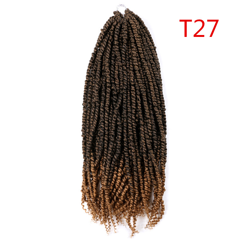 

Passion Twist Hair Synthetic Kinky Curly 24 Inch Spring Twist Crochet Braid Hair 100g/pc Hair Extension for Black Women, 1b#