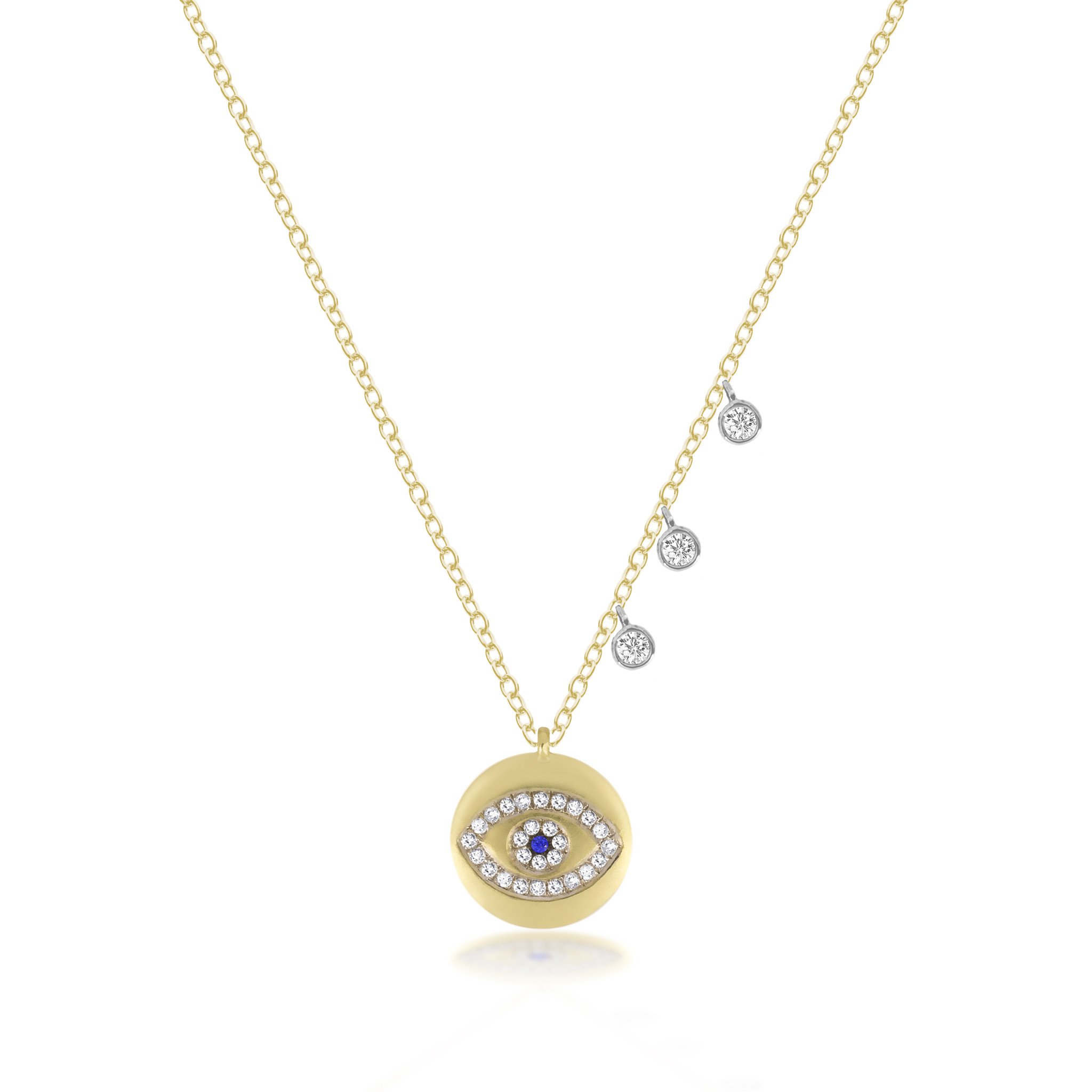 Wholesale- lucky evil eye charm necklace cz drop elegance fashion jewelry women elegance fashion pendant necklaces