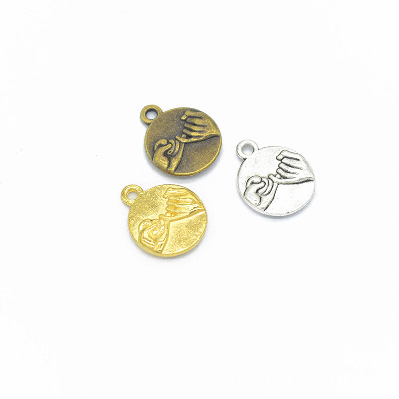 200PCS Pinky Promise Charms Gold Silver Bronze Assortment Friendship Charms Best Friend Fidelity Charm Jewelry Craft Supplies About 18X14MM
200PCS Pinky Promise Charms Gold Silver Bronze Assortment Friendship Charms Best Friend Fidelity Charm Jewelry Craft Supplies About 18X14MM