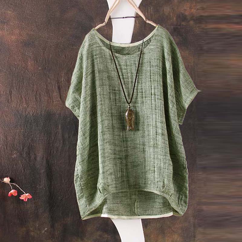 Summer Women Solid Loose Blouse O-Neck Tops Ladies Casual Shirt Blusas mujer de moda 2020 Asymmetrical Short Batwing Sleeve, Red
Summer Women Solid Loose Blouse O-Neck Tops Ladies Casual Shirt Blusas mujer de moda 2020 Asymmetrical Short Batwing Sleeve, Red