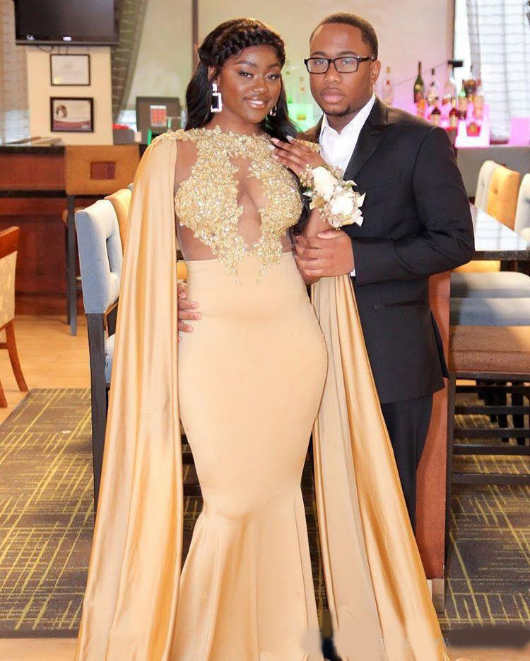 2020 Beaded Lace Applique Mermaid Prom Dresses Sleeveless Black Girls V Neck Prom Dress Formal Dress Party Gowns