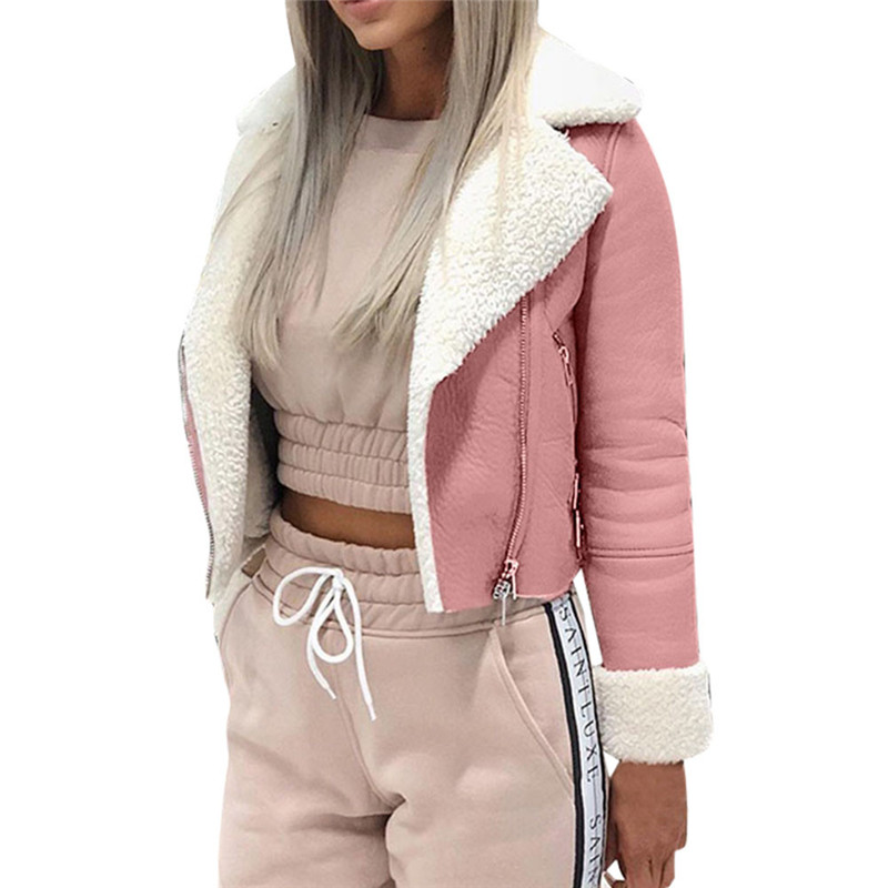 Women Faux Lamb Wool Jacket Suede Leather Buckle Cool Pilot Coat Motorcycle Jackets Short Warm Clothes, Black
Women Faux Lamb Wool Jacket Suede Leather Buckle Cool Pilot Coat Motorcycle Jackets Short Warm Clothes, Black