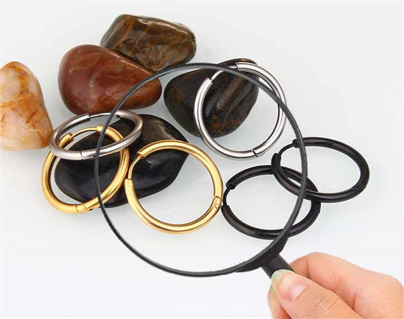 Anti Allergy Stainless Steel Hoop Earrings Hinged Hoop Huggie Piercing Earrings Cartilage Earring Women Mens Circle Earing Ear Rings Fashion Jewelry
