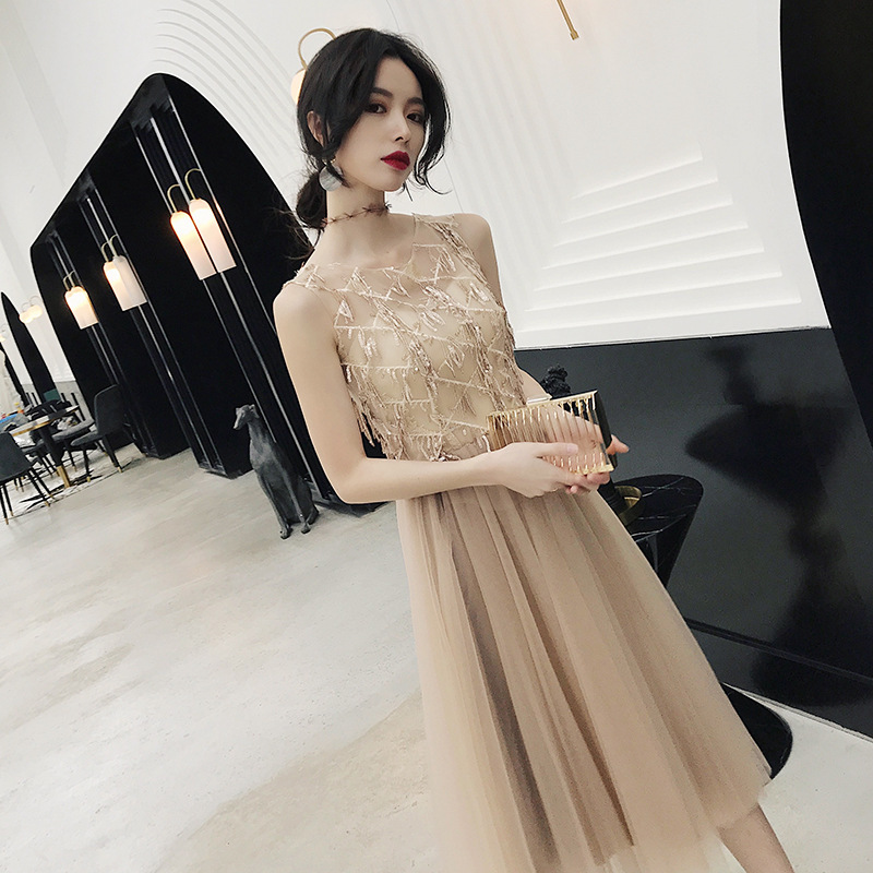 dress female new fashion 2020 gold sequins banquet temperament show thin elegant aristocratic dress fall and winter, Black
dress female new fashion 2020 gold sequins banquet temperament show thin elegant aristocratic dress fall and winter, Black