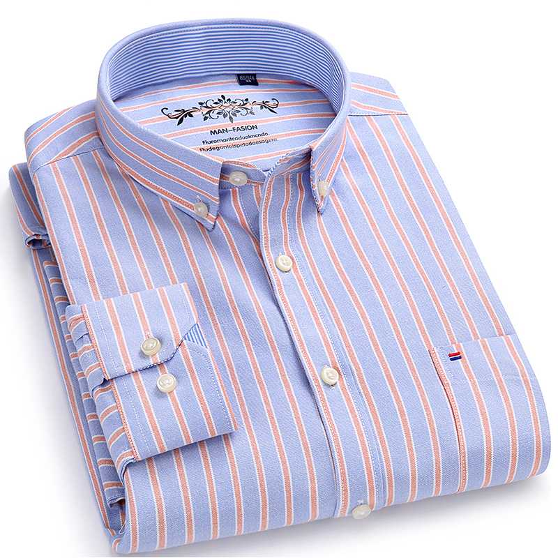 Men' Long Sleeve Contrast Plaid/Striped Oxford Dress Shirt with Left Chest Pocket Male Casual Regular-fit Buttoned Down Shirts, 1006-23
Men' Long Sleeve Contrast Plaid/Striped Oxford Dress Shirt with Left Chest Pocket Male Casual Regular-fit Buttoned Down Shirts, 1006-23