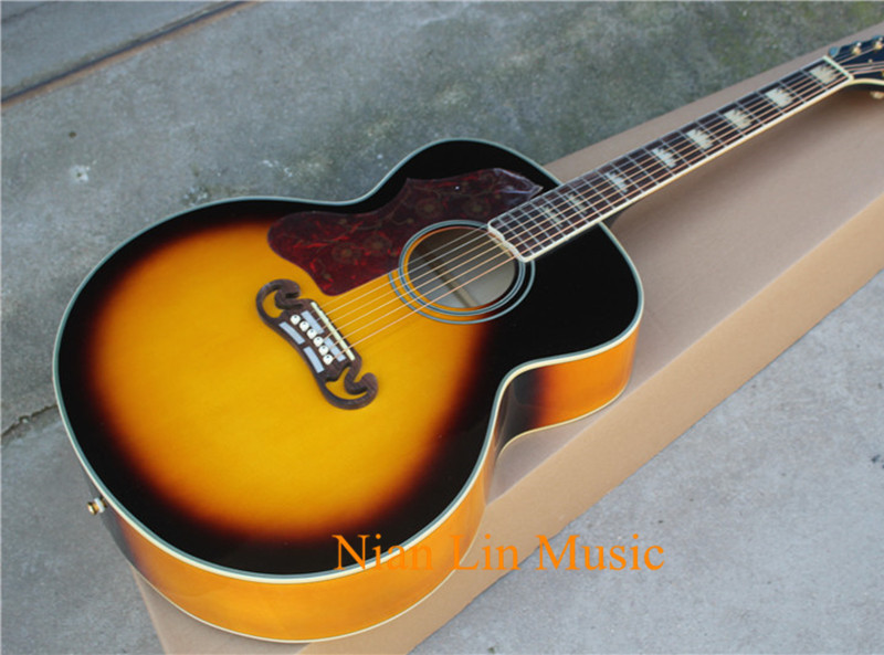6-String Acoustic Guitar with Left-hand,Tobacco Sunburst Color,White Binding,Rosewood Fingerboard and can be Customized
6-String Acoustic Guitar with Left-hand,Tobacco Sunburst Color,White Binding,Rosewood Fingerboard and can be Customized