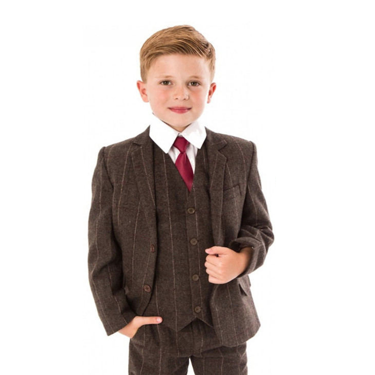 Custom Made Two Button Boys Wedding Tuxedos Notch Lapel Fashion High Quality Kids Formal Wear Suits