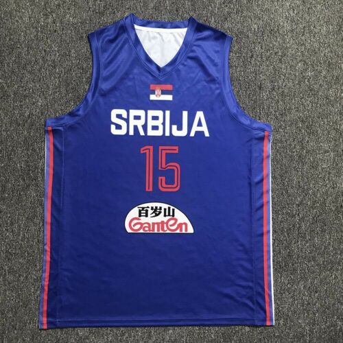 2019 China Nikola Jokic #15 Serbia Basketball Jerseys White Blue Top Sublimation print CUSTOM any name number 4XL 5xl 6XL jersey, Print jersey as show
2019 China Nikola Jokic #15 Serbia Basketball Jerseys White Blue Top Sublimation print CUSTOM any name number 4XL 5xl 6XL jersey, Print jersey as show