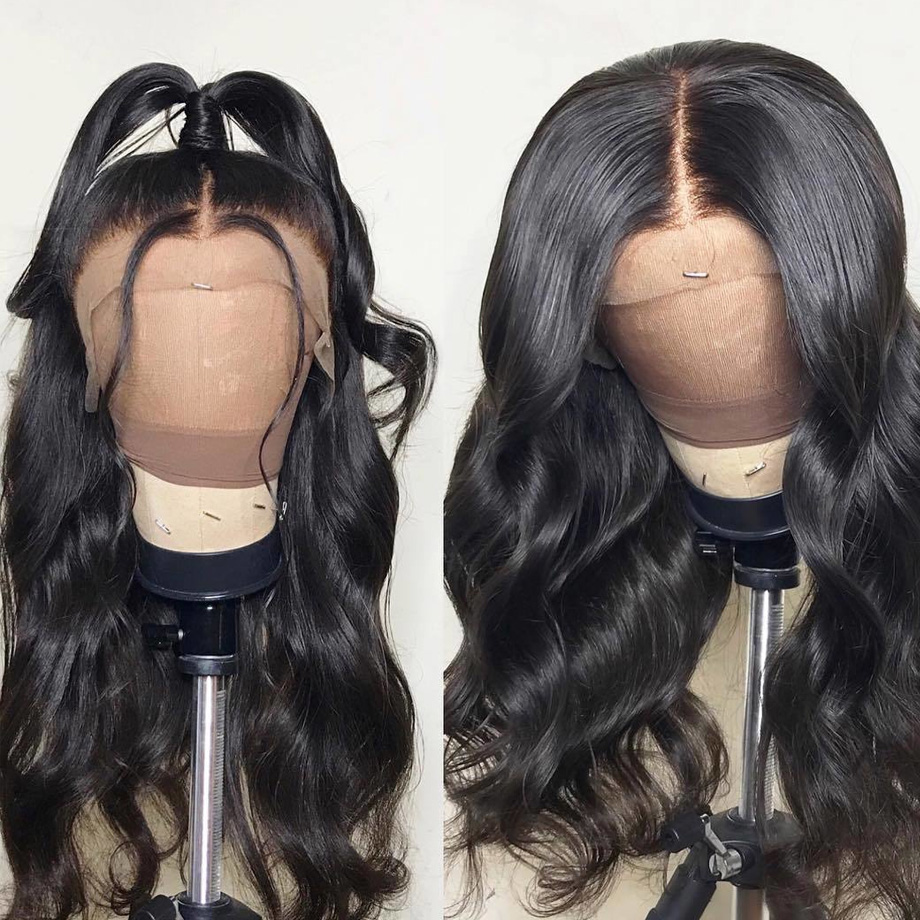 HD lace frontal human hair wig body wave brazilian short long full wavy lace front wigs for black women loose wave wig