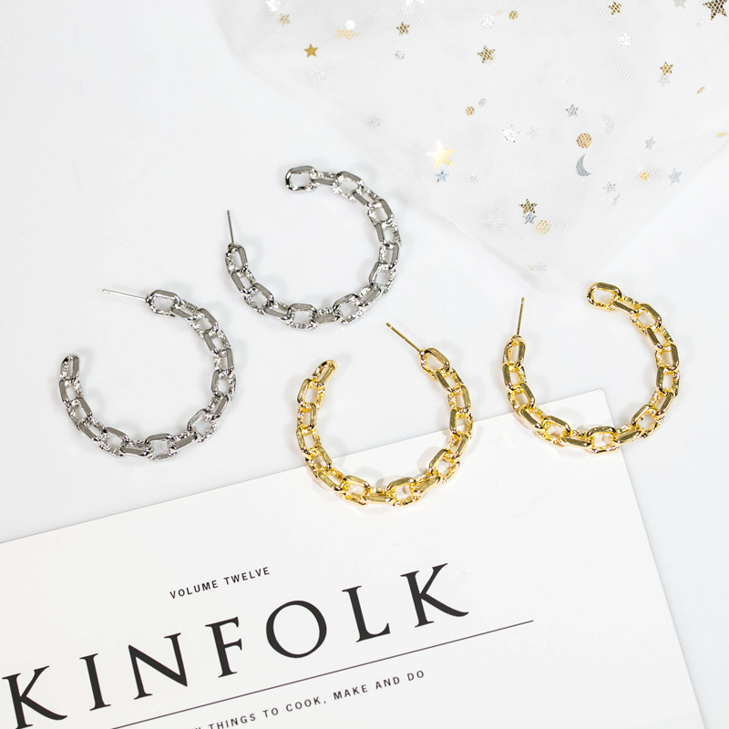Hoop & Huggie Gold Color Hollow Chains Earrings Women Open C Shaped Simple Big Circle Boucle D'oreille Femme
Hoop & Huggie Gold Color Hollow Chains Earrings Women Open C Shaped Simple Big Circle Boucle D'oreille Femme