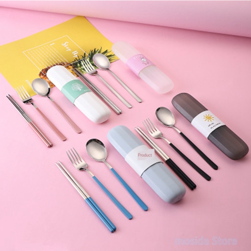 10set Stainless steel creative portable tableware three-piece spoon fork chopsticks student outdoor travel
10set Stainless steel creative portable tableware three-piece spoon fork chopsticks student outdoor travel