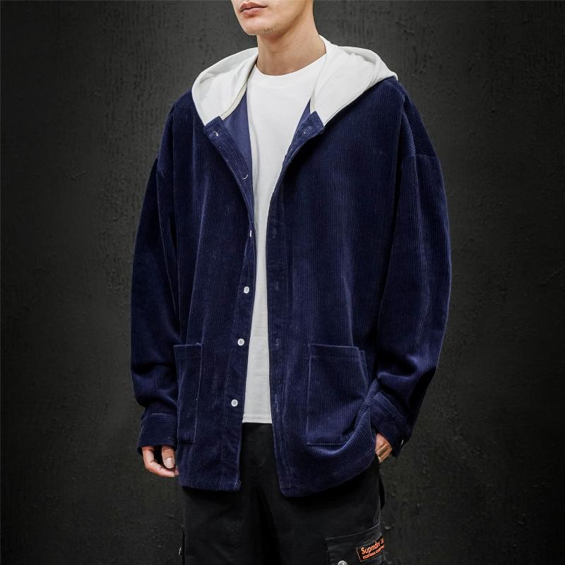 Autumn Corduroy Jacket Men Fashion Retro Casual Cotton Hooded Jacket Coat Man Streetwear Wild Loose Tooling Men, Gray
Autumn Corduroy Jacket Men Fashion Retro Casual Cotton Hooded Jacket Coat Man Streetwear Wild Loose Tooling Men, Gray