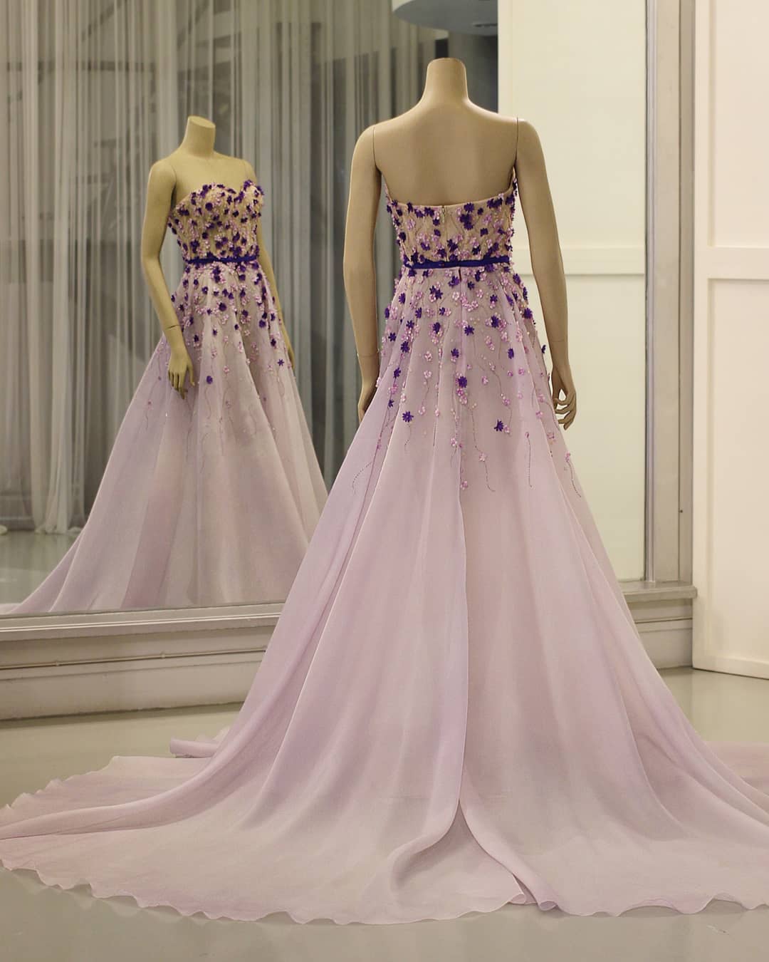 2019 Fairy Prom Dresses Sweetheart Lace 3D Floral Appliqued Beads Illusion Evening Gowns A Line Chiffon Formal Party Dress