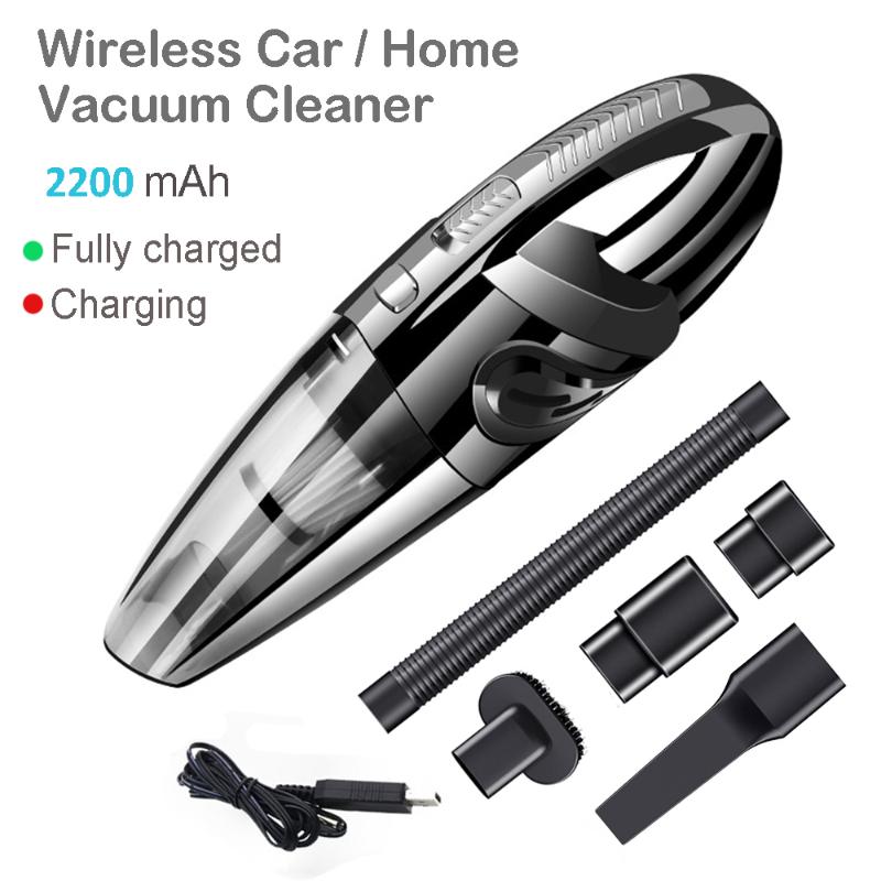 120W 3200Kpa Portable Car Vacuum Cleaner USB Rechargeable Wireless Wet Dry vacuum cleaner Flat Crevice Nozzle for Pet Dust Clean 
120W 3200Kpa Portable Car Vacuum Cleaner USB Rechargeable Wireless Wet Dry vacuum cleaner Flat Crevice Nozzle for Pet Dust Clean