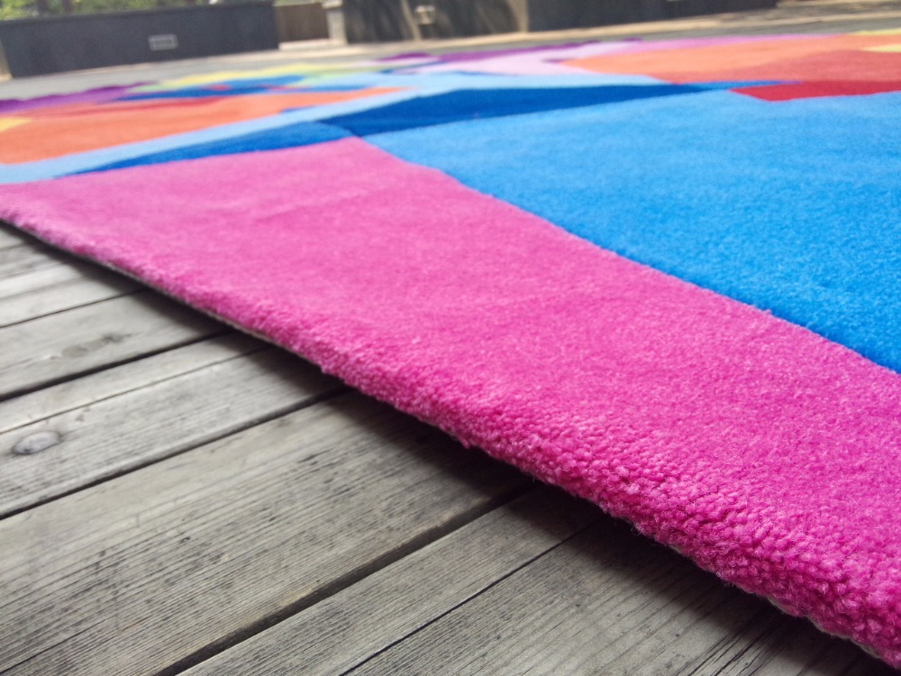 Creative handmade carpet living room coffee table shaped rug carpet color fashion personality