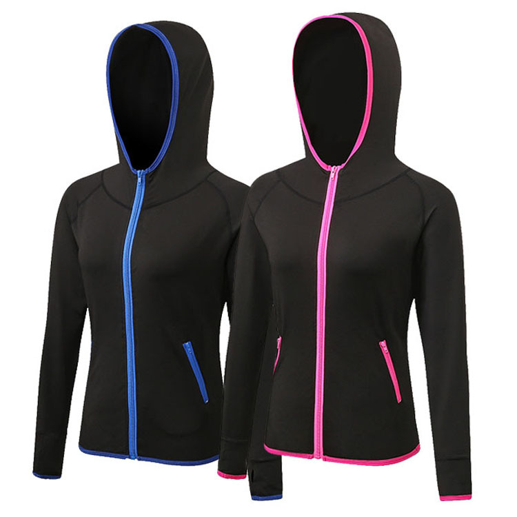Women Sport Jackets Zipper Hooded Gym Running Coat Quick-dry Long-sleeved Sweatshirt Fitness Outerwear Top chaquetas SP-005, Black
Women Sport Jackets Zipper Hooded Gym Running Coat Quick-dry Long-sleeved Sweatshirt Fitness Outerwear Top chaquetas SP-005, Black