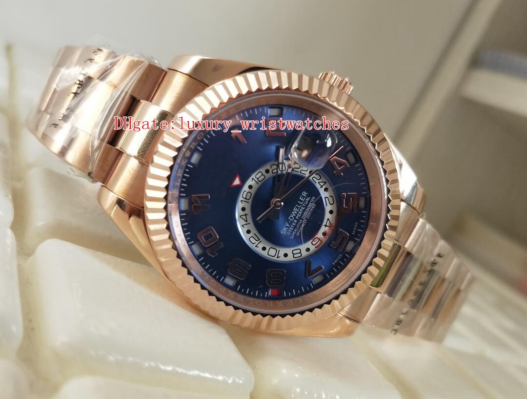 Fashion High quality Wristwatches Sky-Dweller 326935 42mm 18k Rose Gold GMT Working Luminescent 2813 Movement Automatic Mens Watch Watces, No box papers
Fashion High quality Wristwatches Sky-Dweller 326935 42mm 18k Rose Gold GMT Working Luminescent 2813 Movement Automatic Mens Watch Watces, No box papers